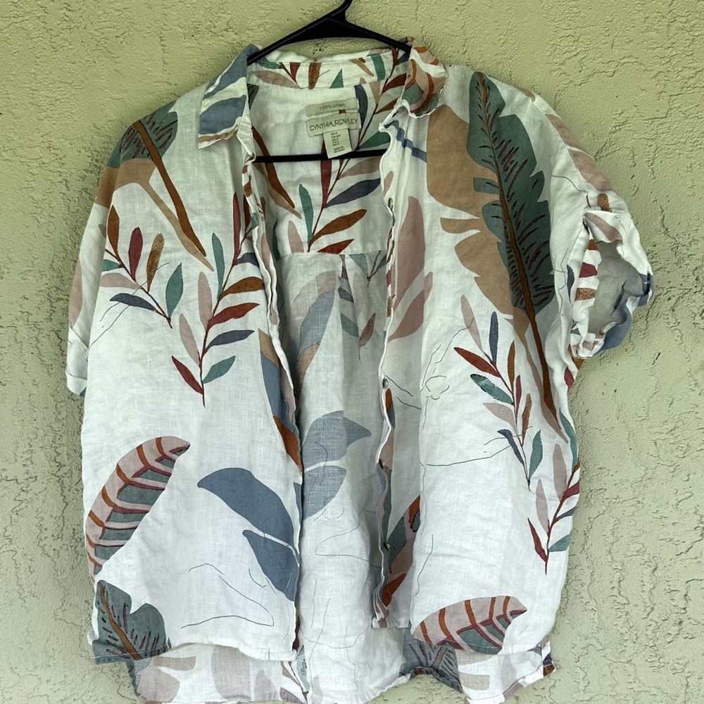 Cynthia Rowley Linen button down shirt